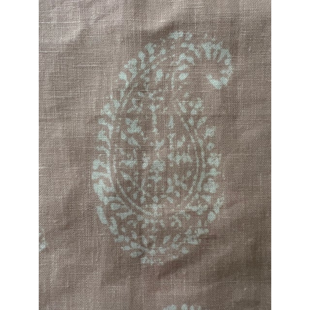 Boho Chic Contemporary Peter Dunham Pink Kashmir Paisley Fabric Pillow Cover For Sale - Image 3 of 10