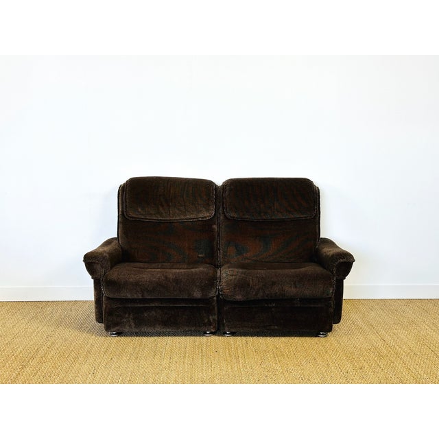 Vintage Velvet Living Room Set, 1960s, Set of 3 For Sale - Image 4 of 18