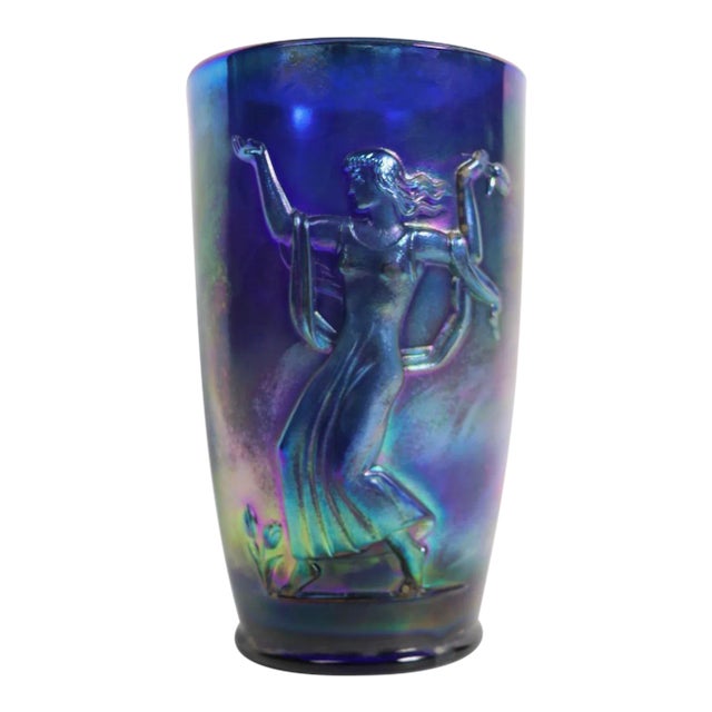 Fenton Faverne Spring and Fall Limited Edition Vase by Marge Reynolds and Carl Schmitz For Sale