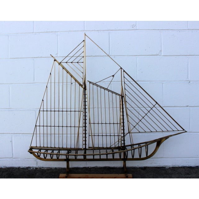 1970s Large Schooner Ship Model by Curtis Jere For Sale - Image 10 of 10