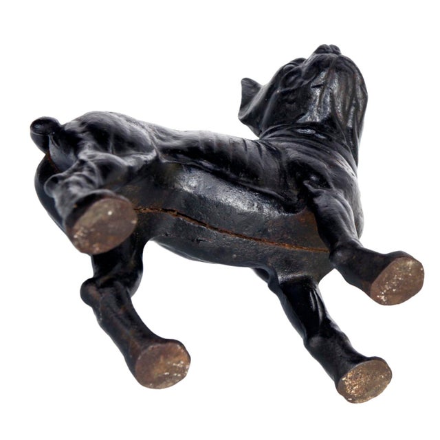Black Antique Cast Iron Dog Door Stop For Sale - Image 8 of 8