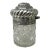 Antique Sterling Silver Jar Centerpiece Mappin Webb Hand Cut Led Crystal Glass For Sale