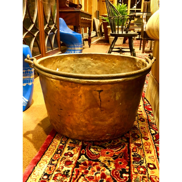 Antique Copper Apple Butter Iron Handle Kettle Chairish