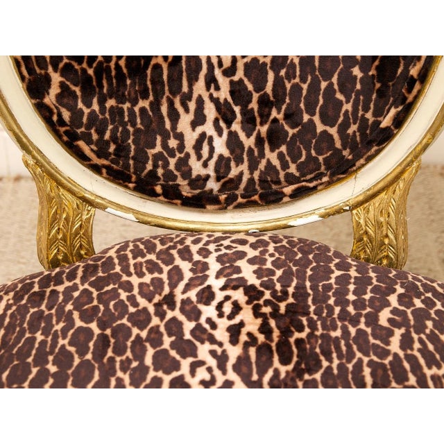 Antique French Louis XVI Style Giltwood Armchair For Sale - Image 11 of 12