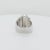 Silver Navajo Delvin John Sterling Silver & Turquoise Cabochon Signet Style Ring For Sale - Image 8 of 11