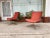 Mid-century chrome swivel lounge chairs designed by Monica Forest and manufactured by Bernhardt in the United States circa...