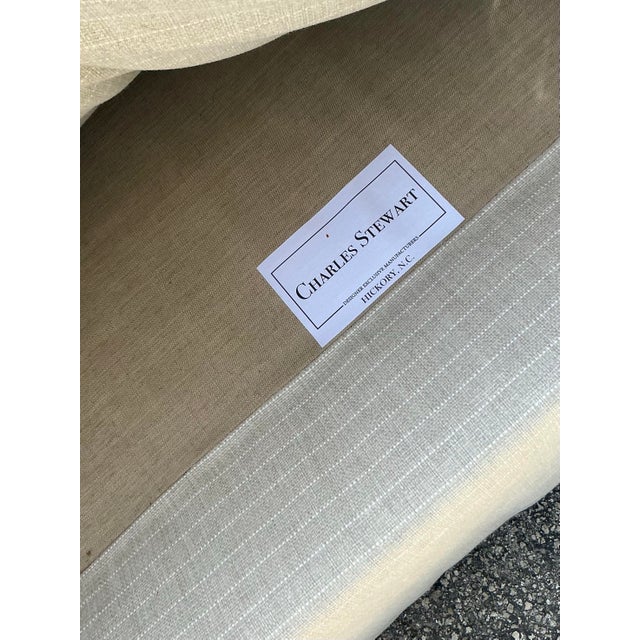 Vintage Boho Charles Stewart Pinstripe Sofa For Sale - Image 11 of 12