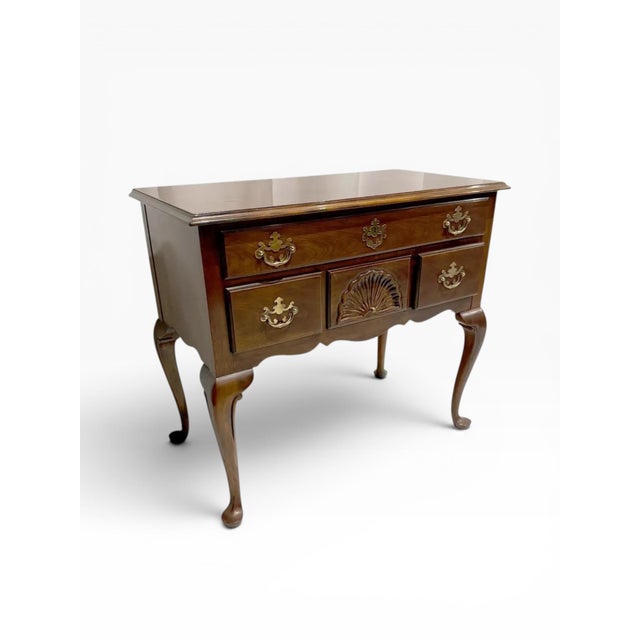 Drexel Queen Anne Style Walnut Lowboy Chest For Sale In Boston - Image 6 of 12