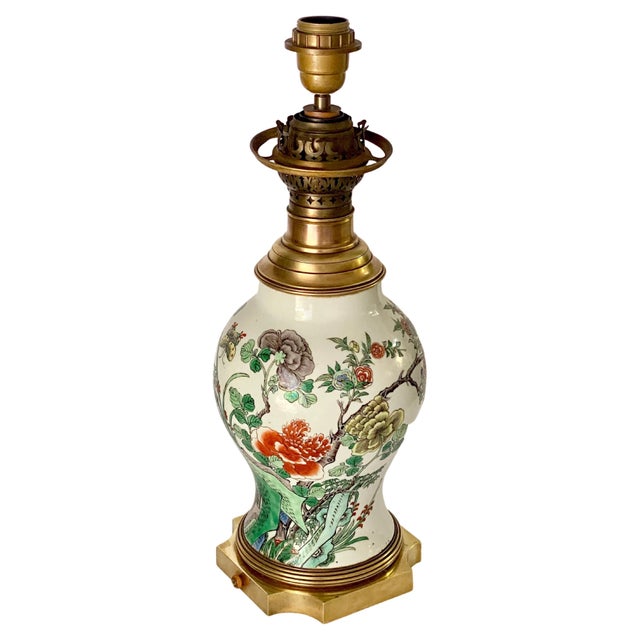 19th Century Brass Mount Famille Rose Chinese Table Lamp For Sale - Image 10 of 10