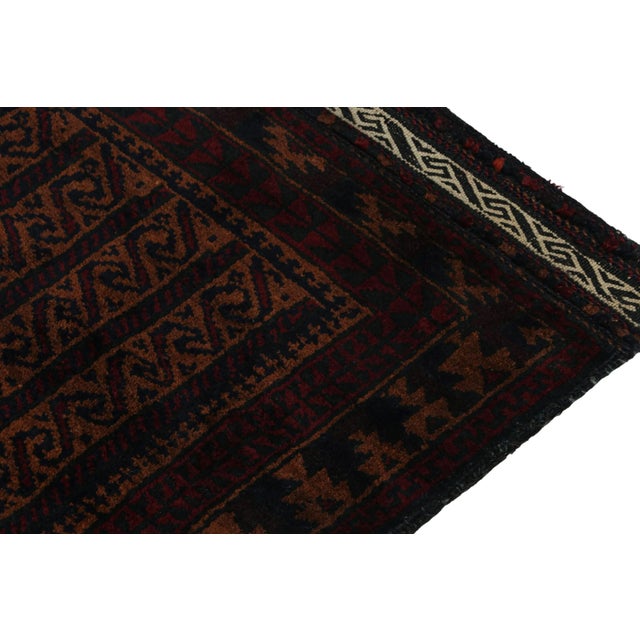 Rug & Kilim’s Baluch Tribal Rug With Burgundy and Brown Geometric Patterns For Sale In New York - Image 6 of 7