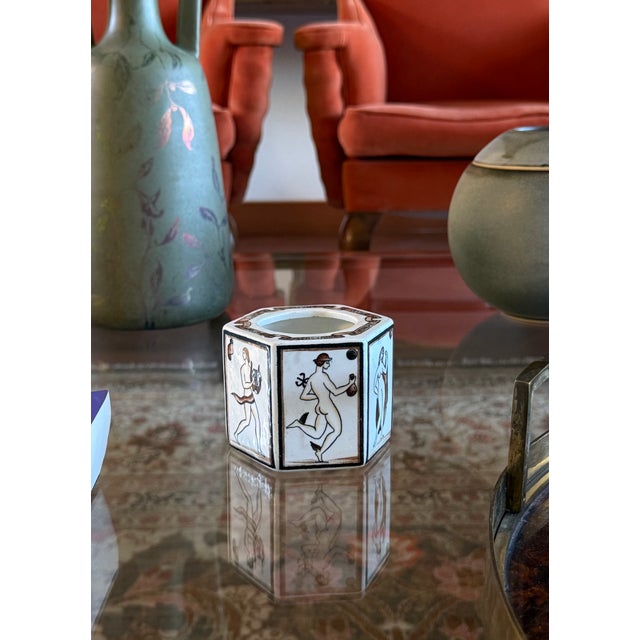 Per Scriver Classico Ashtray by Gio Ponti for San Cristoforo Richard Ginori, Italy 1923, 1920s For Sale - Image 4 of 11