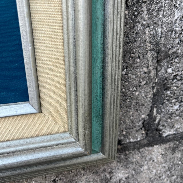 Post Modern Abstract Wall Art Painting Framed and Signed by the Artist. Circa 1980s For Sale - Image 12 of 17