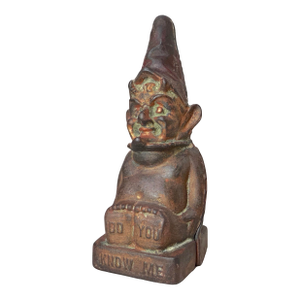 Antique Original Early 1900's Rumpelstiltskin Cast Iron Antique Still Coin Bank