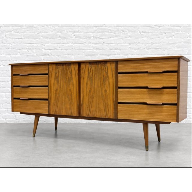 Greaves and Thomas Mid Century Modern African Teak Sideboard | Scandinavian Credenza, Made in England, C. 1960’s For Sale - Image 4 of 17