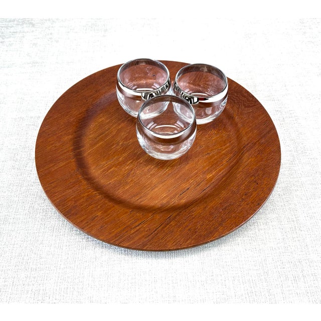 Mid Century Danish Modern Teak Tray / Plate by Kesa For Sale - Image 9 of 10