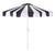 Meze 9 Ft Crank Umbrella, Black Cabana Stripe/White Pole For Sale