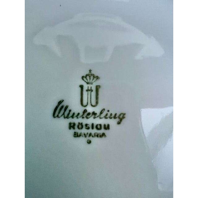 Ceramic Mid 20th Century Winterling-Bavaria- Porcelain Dessert Plate Set 3 For Sale - Image 7 of 11