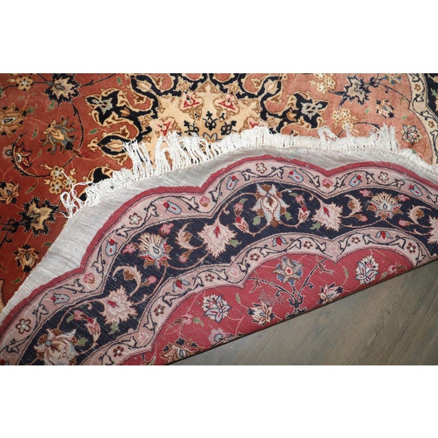 Persian Vintage Formal Persian Round Rug - 5'1" x 5'1" For Sale - Image 3 of 5