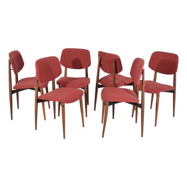 Chairs, Italy, 1960s, Set of 6 For Sale