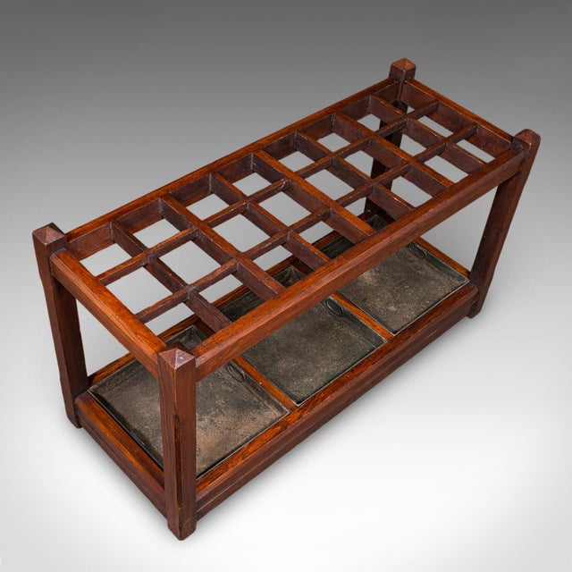 Wood Antique Country House Umbrella Stand, English, 24 Division, Hall Rack, Victorian For Sale - Image 7 of 11