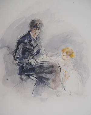After Berthe Morisot, Self-portrait with Her Daughter, 1946, Lithograph