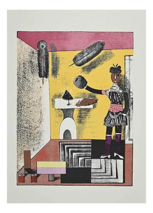 Franco Gentilini, Figures, Offset Print, 1970s
