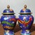 Vintage Pair of Chinese Blue Cloisonné Enamel "Dragon & Phoenix" Covered Jars With "Xuan" Mark For Sale In Los Angeles - Image 6 of 9