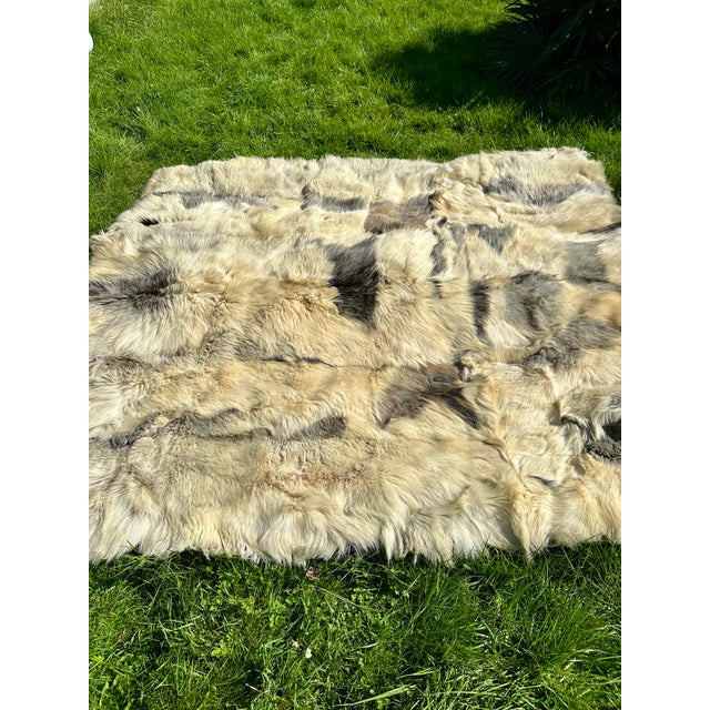 1970s Cashmere Goat Hair Patchwork Rug, 1970s For Sale - Image 5 of 18