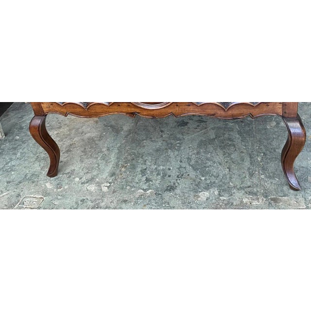 Wood 19th Century French Provençal Walnut Knee Hole Desk For Sale - Image 7 of 9
