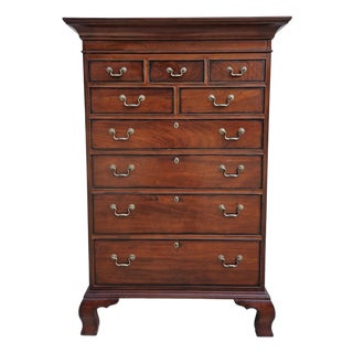 Drexel Heritage Georgian Mahogany Tall Dresser For Sale