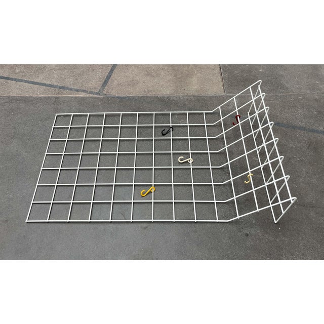 Metal Mid-Century Modern German Minimalist White String Coat Rack, 1960s For Sale - Image 7 of 18