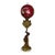 19th Century Bradley & Hubbard Victorian Brass, Bronze, Marble & Glass Figural Oil Lamp For Sale - Image 10 of 14