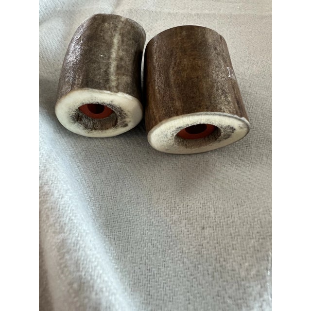 Vintage Moose Antler Salt and Pepper Shakers For Sale In Jacksonville, FL - Image 6 of 6