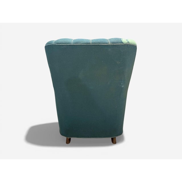 Danish Cabinetmaker, Lounge Chair, Beech, Wool, Denmark, 1930s For Sale - Image 9 of 11