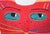 Postmodern purrrfection! A colorful 1980's wool knit cat pillow with a whimsical silhouette in the manner of Laurel Burch....