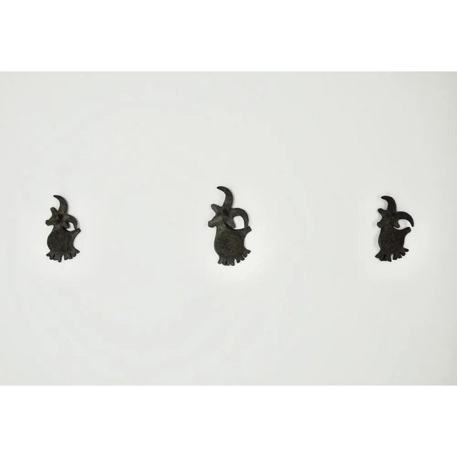 Ceramic Wall Sculpture of Goat by Dominique Pouchain, 1990s For Sale - Image 3 of 8