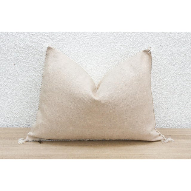 Textile Zellige Silk Rug Lumbar Pillow For Sale - Image 7 of 8