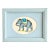Original Hand-Painted Elephant Painting in a Hand-Painted Frame For Sale