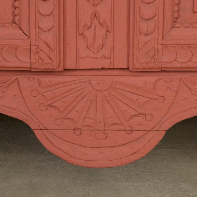 French Rhubarb Marriage Armoire For Sale - Image 5 of 10