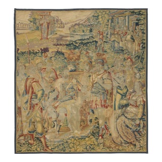 Antique 17th Century European Flemish Tapestry With Narrative Pictorial - Rug & Kilim For Sale
