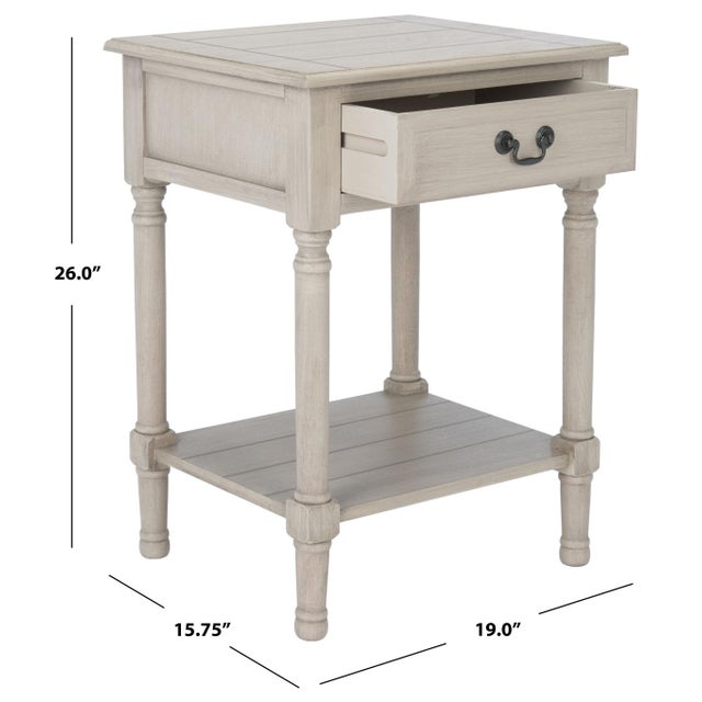 Spritely Home Whitney 1 Drawer Accent Table in Greige For Sale - Image 4 of 11