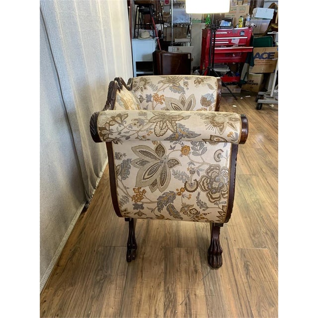 Antique American Empire Neoclassical Armchair For Sale - Image 4 of 6