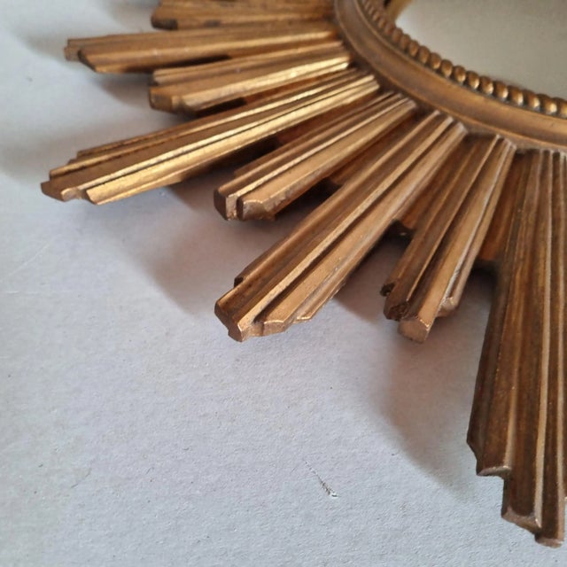 Glass Sun Wall Mirror, 1960s For Sale - Image 7 of 10