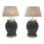 Burgundy Laquer & Silver Leaf Ginger Jar Table Lamps -A Pair For Sale