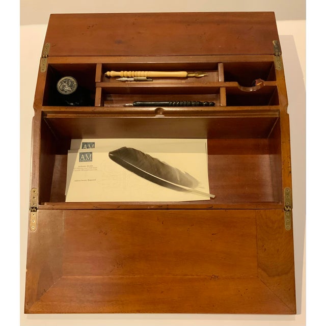 Vintage Honey Wood Campaign Lap Desk Chairish