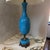 French 1950s French Style Blue Porcelain Table Lamp For Sale - Image 3 of 12