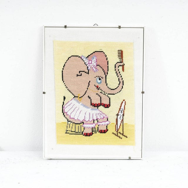 Dancing Elephant Cross Stitch Picture For Sale - Image 4 of 4