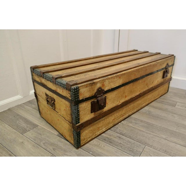 Spanish Folk Art Travel Chest For Sale - Image 4 of 8