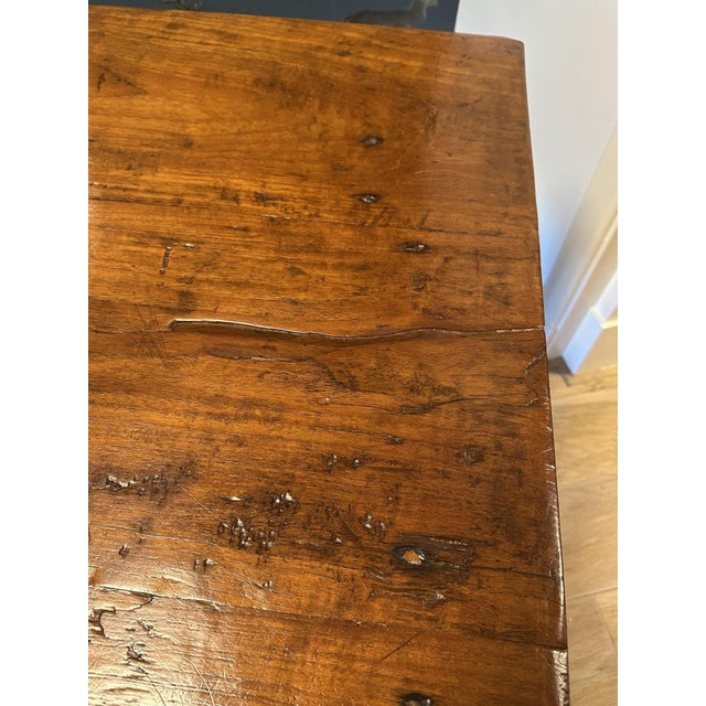 Brown Antique Farmhouse Table, 1890s For Sale - Image 8 of 9