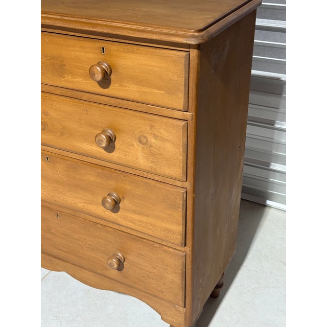Antique Pine Two Over Three Drawers - Chest of Drawers From England For Sale - Image 6 of 18